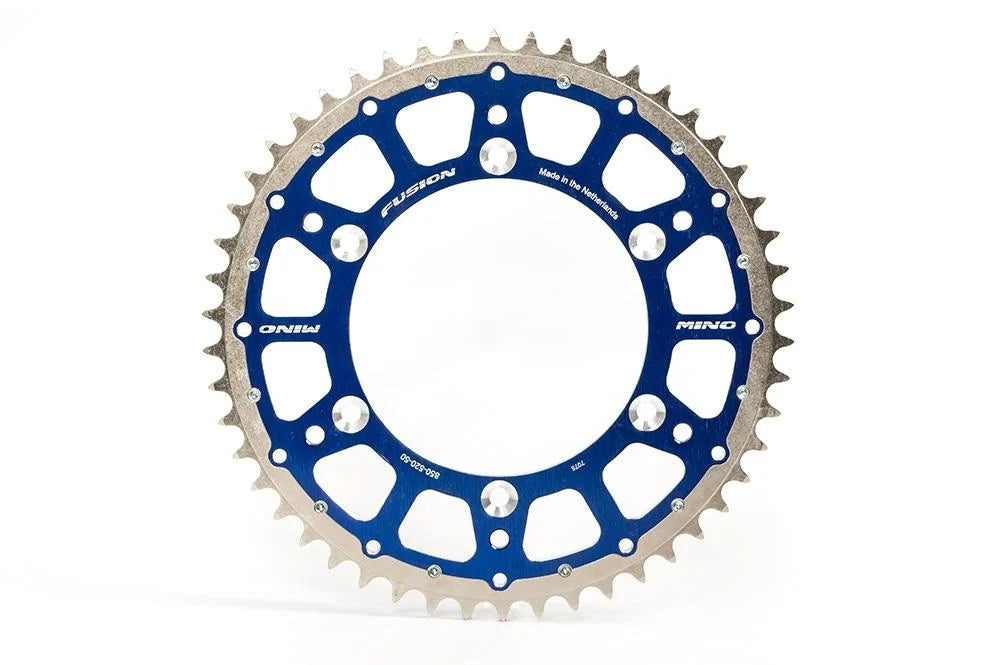 MINO REAR SPROCKET FUSION 2-RING, 23-316-520-51 BLUE STEEL/ALLOY