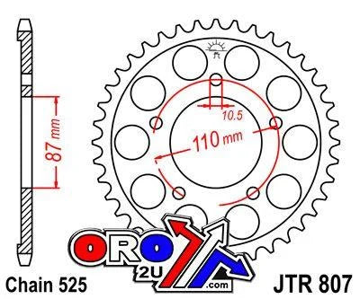 REAR SPROCKET STEEL JTR807.47