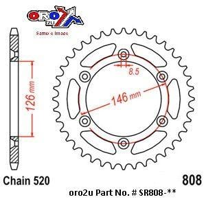 REAR SPROCKET STEEL JTR808 MX-80848-1