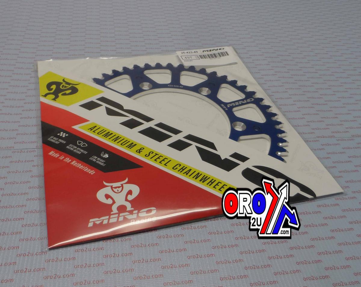 MINO REAR SPROCKET ALLOY BLUE, 25-423-520-49 BLUE