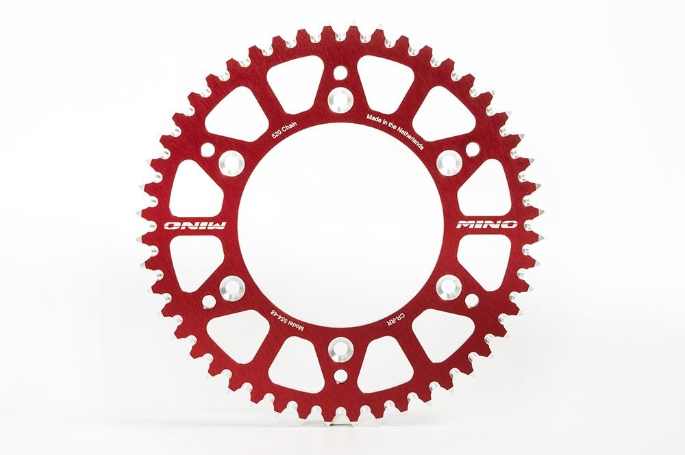 MINO REAR SPROCKET ALLOY RED, 25-423-520-50 RED
