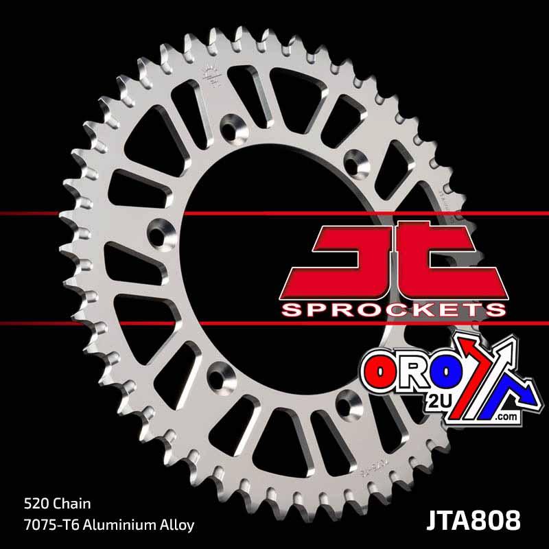 REAR SPROCKET ALLOY SILVER 822, JTA808.52 7075-T6 Aluminium