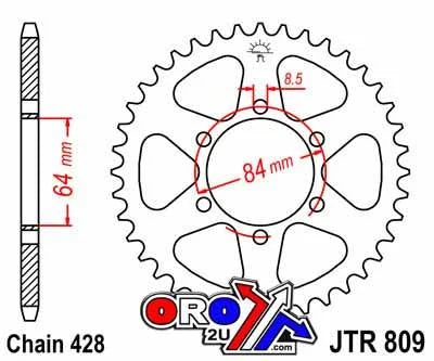 REAR SPROCKET JTR809.47 JT 428