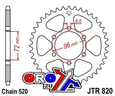 REAR SPROCKET STEEL JTR820.42