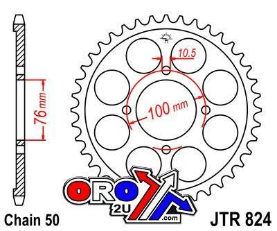 REAR SPROCKET STEEL JTR824.46