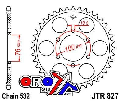 REAR SPROCKET JTR827.52 JT