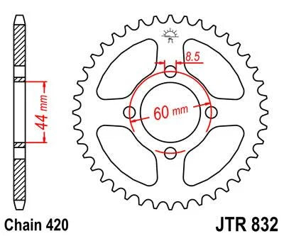 REAR SPROCKET JTR832.46 STEEL