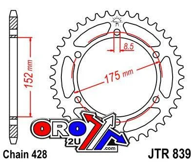 REAR SPROCKET JTR839.55 STEEL