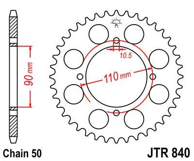 REAR SPROCKET JTR840.38 STEEL
