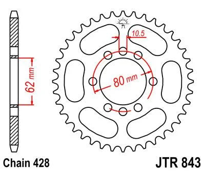 REAR SPROCKET JTR843.48 STEEL