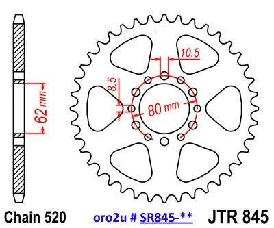 REAR SPROCKET JTR845.43 STEEL