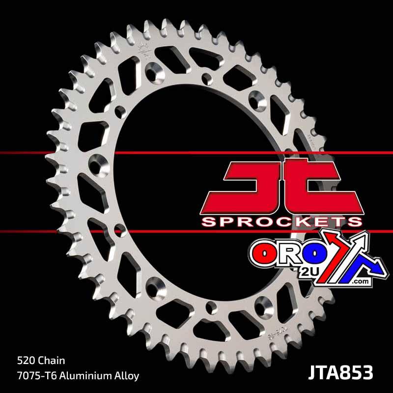 REAR SPROCKET ALLOY SILVER, JTA853.47 7075-T6 Aluminium