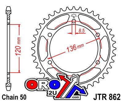 REAR SPROCKET JTR862.38 JT
