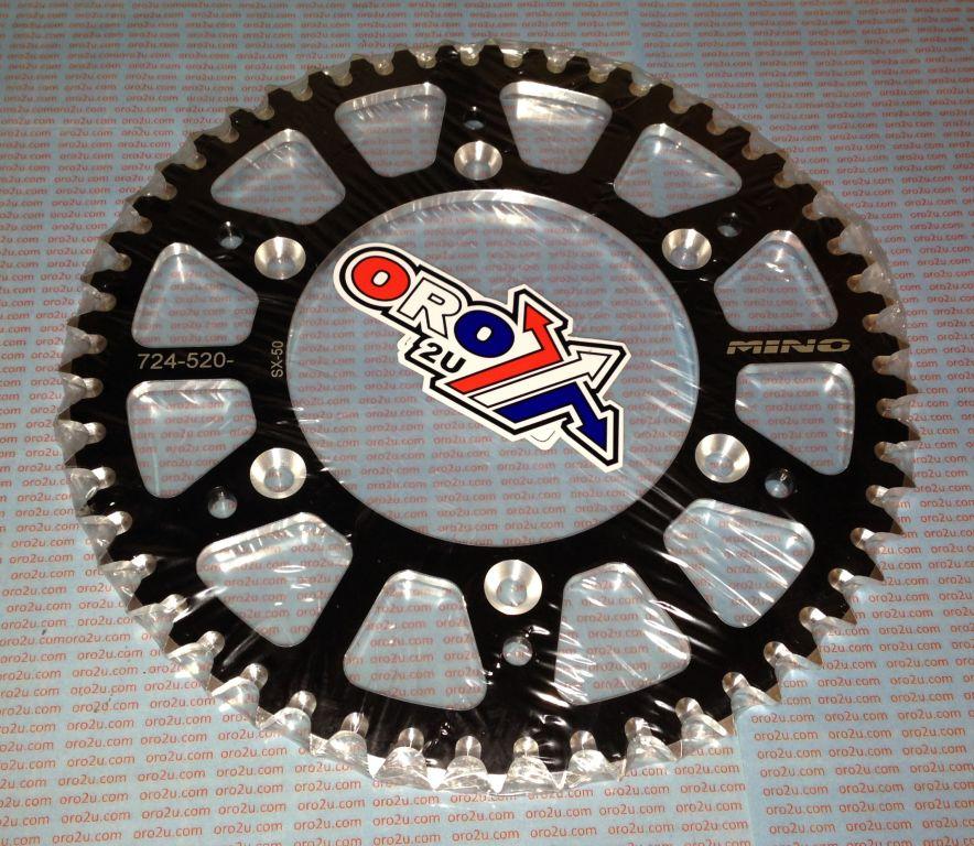 MINO REAR SPROCKET ALLOY BLACK, 25-724-520-52