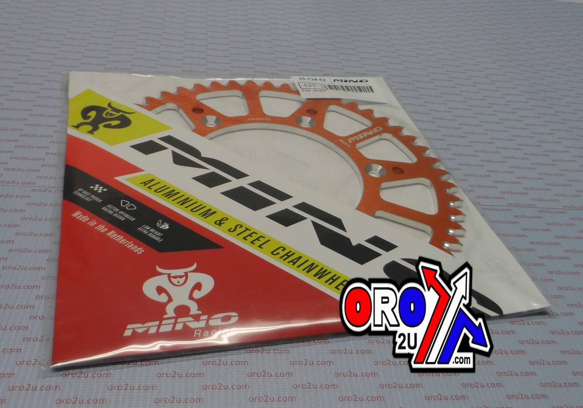 MINO REAR SPROCKET ALLOY ORANGE, 25-724-520-52