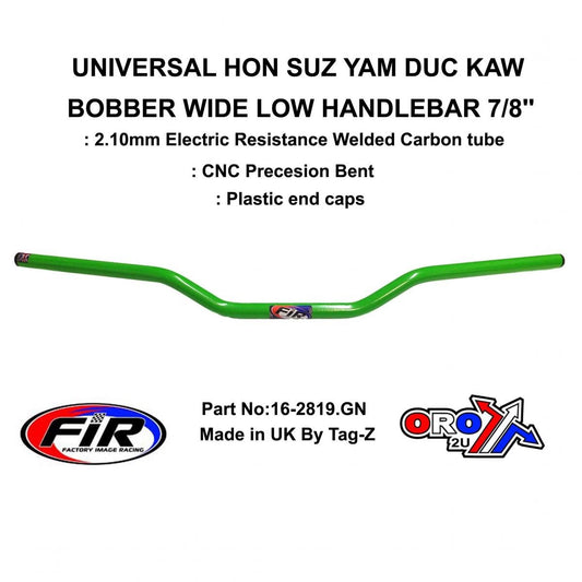 BOBBER HANDLEBAR 7/8'' GREEN, HON SUZ YAM DUC KAW WIDE, / RE: CML405128