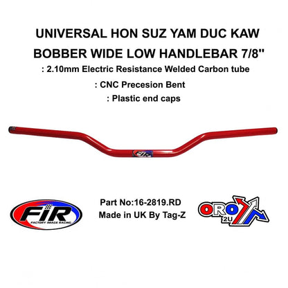 BOBBER HANDLEBAR 7/8'' RED, HON SUZ YAM DUC KAW WIDE, / RE: CML405128