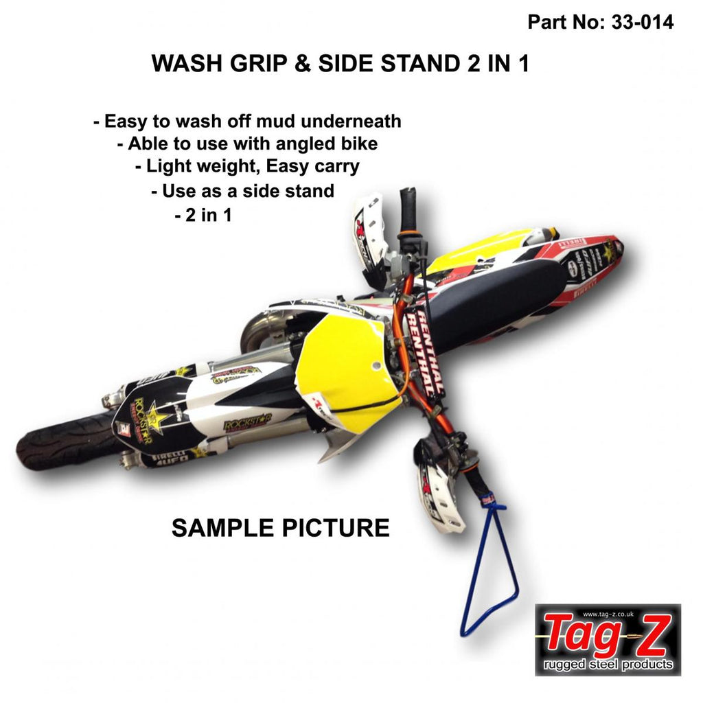 WASH GRIP & SIDE STAND 2 IN 1, TRIANGLE & GRIP STAND - BLACK