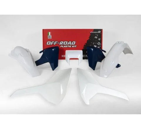 PLASTIC KIT ENDURO 17-18 HUSKY TE/FE/TX, 5 PIECE OEM COLOUR, RTECH R-KITHSQ-OEM-517