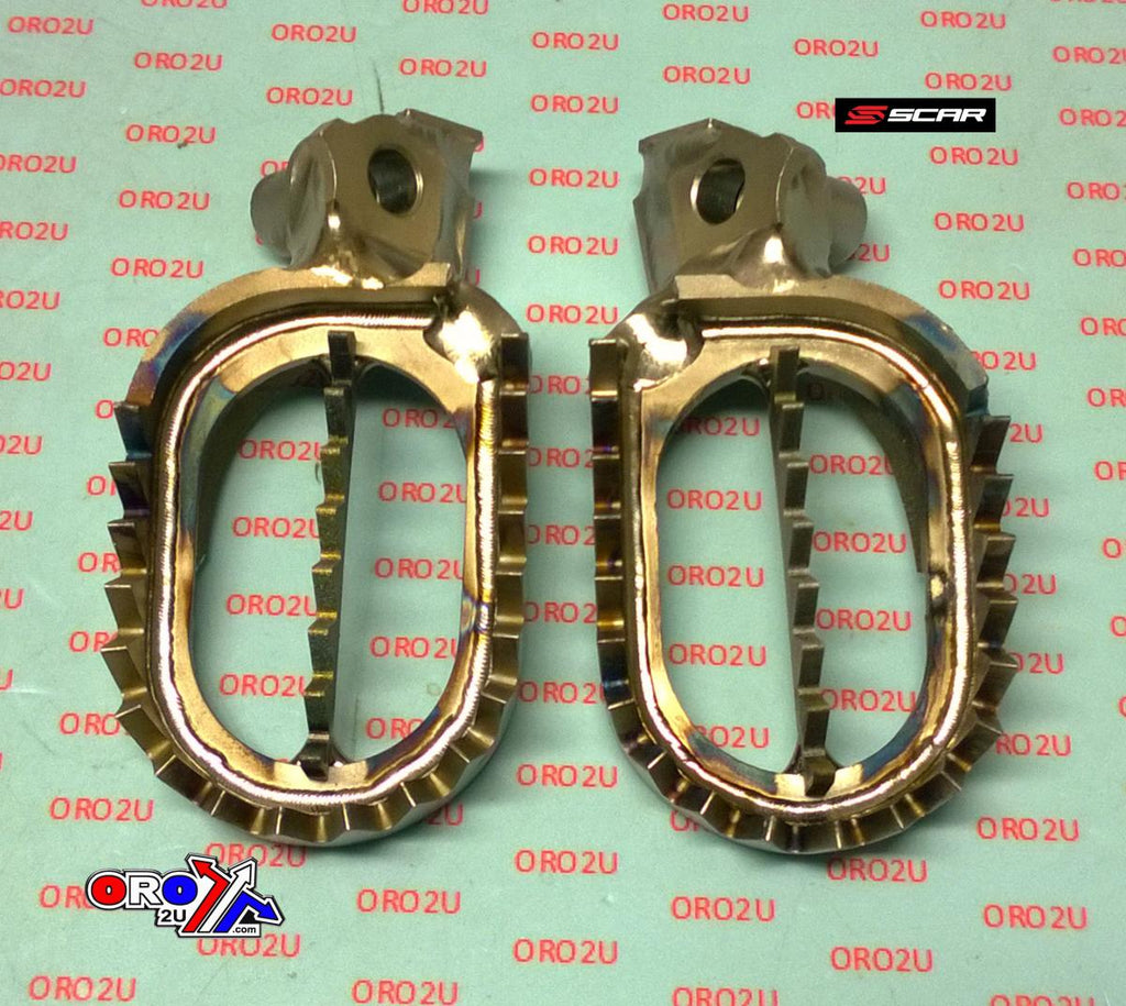 FOOTPEGS GRIPPER 97-26 ALTA FANTIC YAMAHA REDSHIFT XE XX YZ WR TENERE TITANIUM 60mm WIDE SCAR S1516