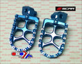 EVO FOOTPEGS BLUE 97-26 ALTA REDSHIFT EX MX SM FANTIC XE XX YAMAHA YZ WR TENERE 57mm SCAR S1511B