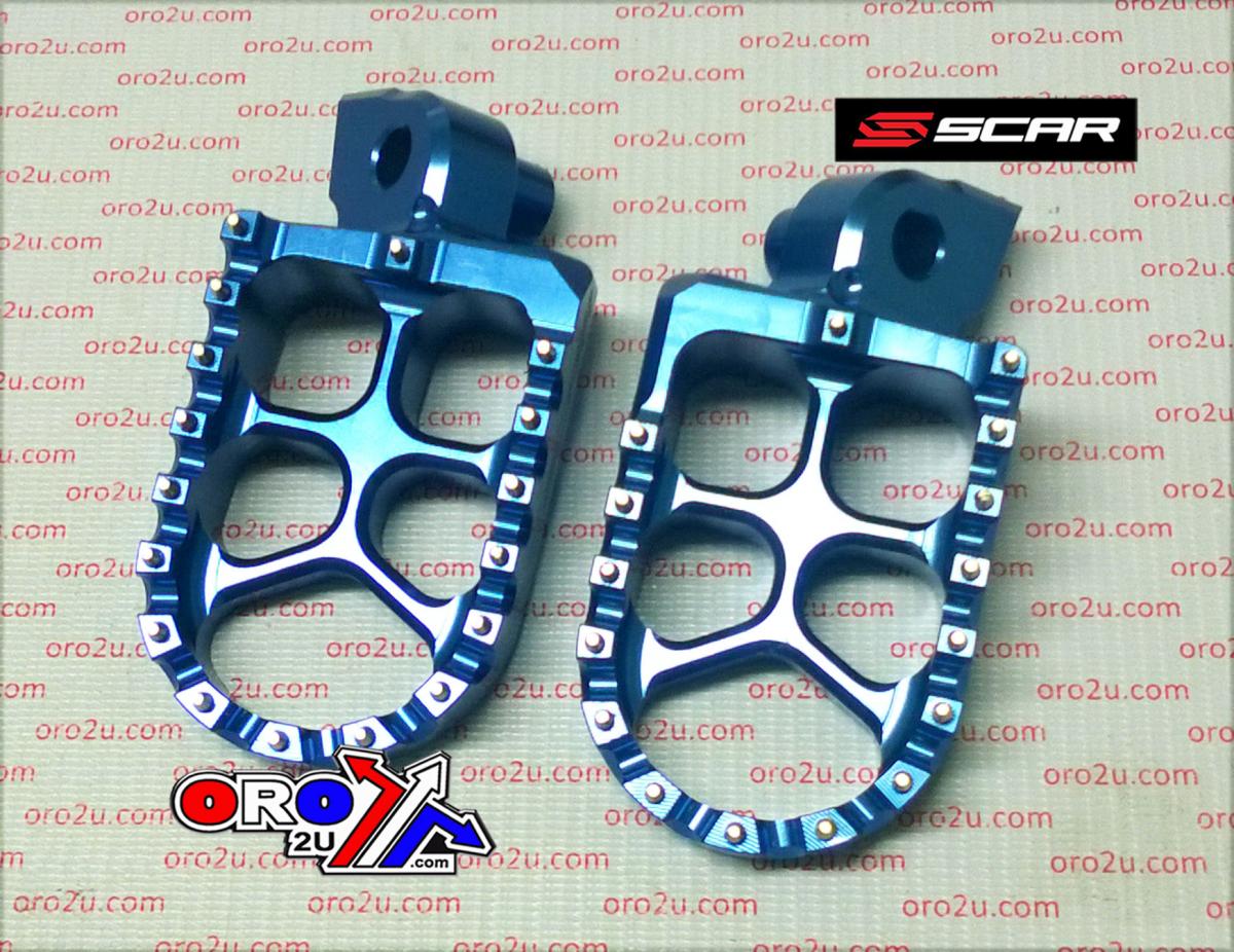 EVO FOOTPEGS BLUE 97-26 ALTA REDSHIFT EX MX SM FANTIC XE XX YAMAHA YZ WR TENERE 57mm SCAR S1511B
