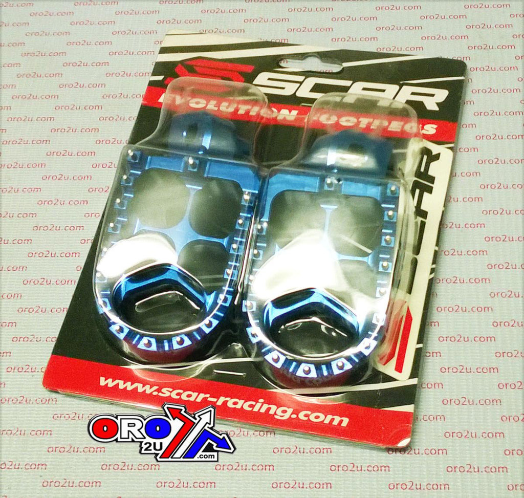 EVO FOOTPEGS BLUE 97-26 ALTA REDSHIFT EX MX SM FANTIC XE XX YAMAHA YZ WR TENERE 57mm SCAR S1511B