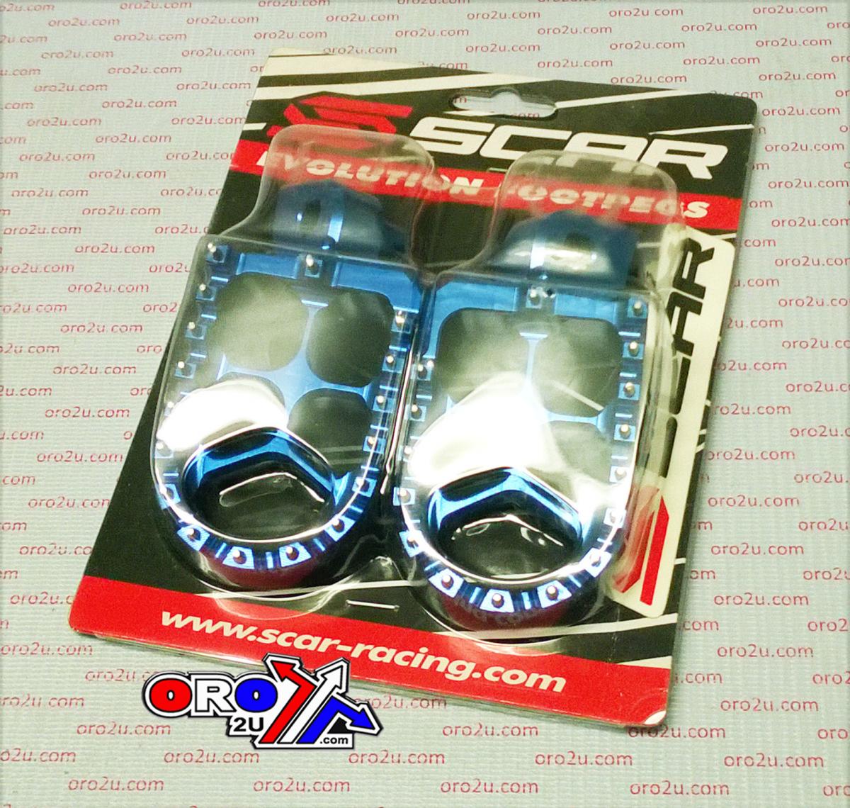 EVO FOOTPEGS BLUE 97-26 ALTA REDSHIFT EX MX SM FANTIC XE XX YAMAHA YZ WR TENERE 57mm SCAR S1511B
