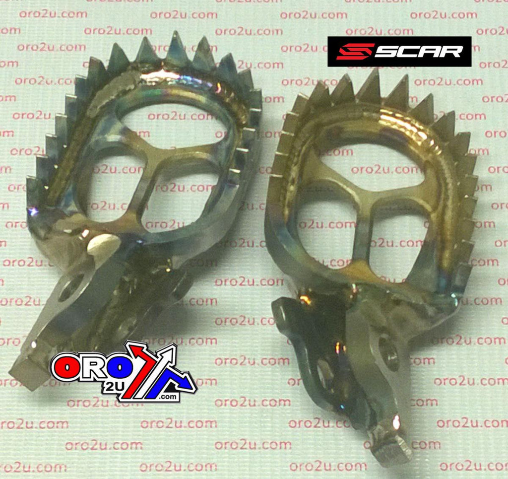 TITANIUM FOOTPEGS GRIPPER 02-26 HONDA CR CRF AFRICA TWIN 125 150 250 300 450 1000 1100 SCAR S2516