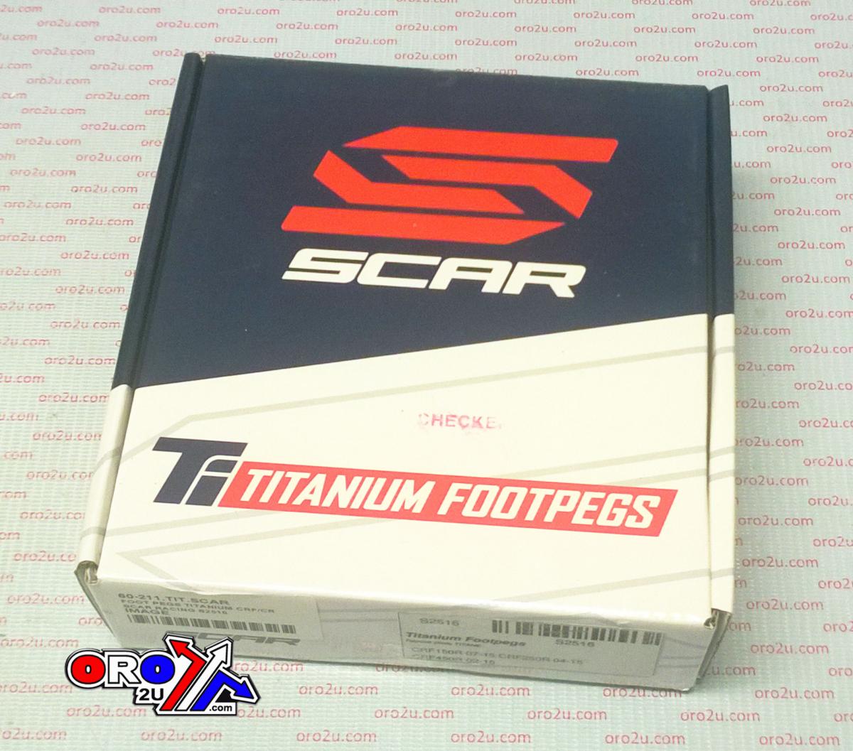 TITANIUM FOOTPEGS GRIPPER 02-26 HONDA CR CRF AFRICA TWIN 125 150 250 300 450 1000 1100 SCAR S2516