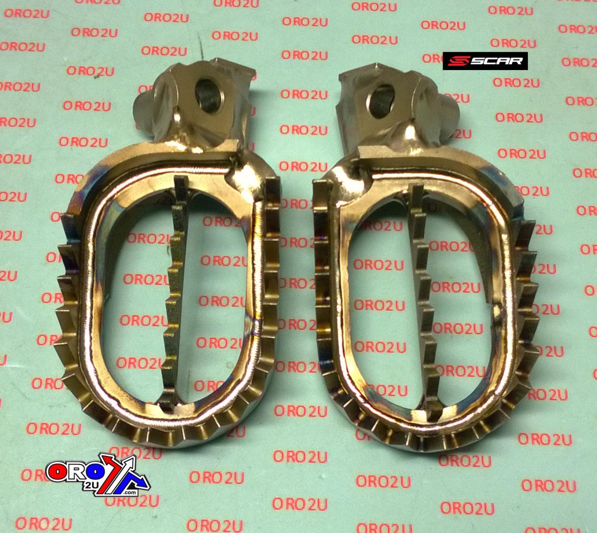 TITANIUM FOOTPEGS GRIPPER 98-26 BETA GASGAS HUSABERG HUSQVARNA KTM SHERCO RR MC FE SX SE SCAR S5516