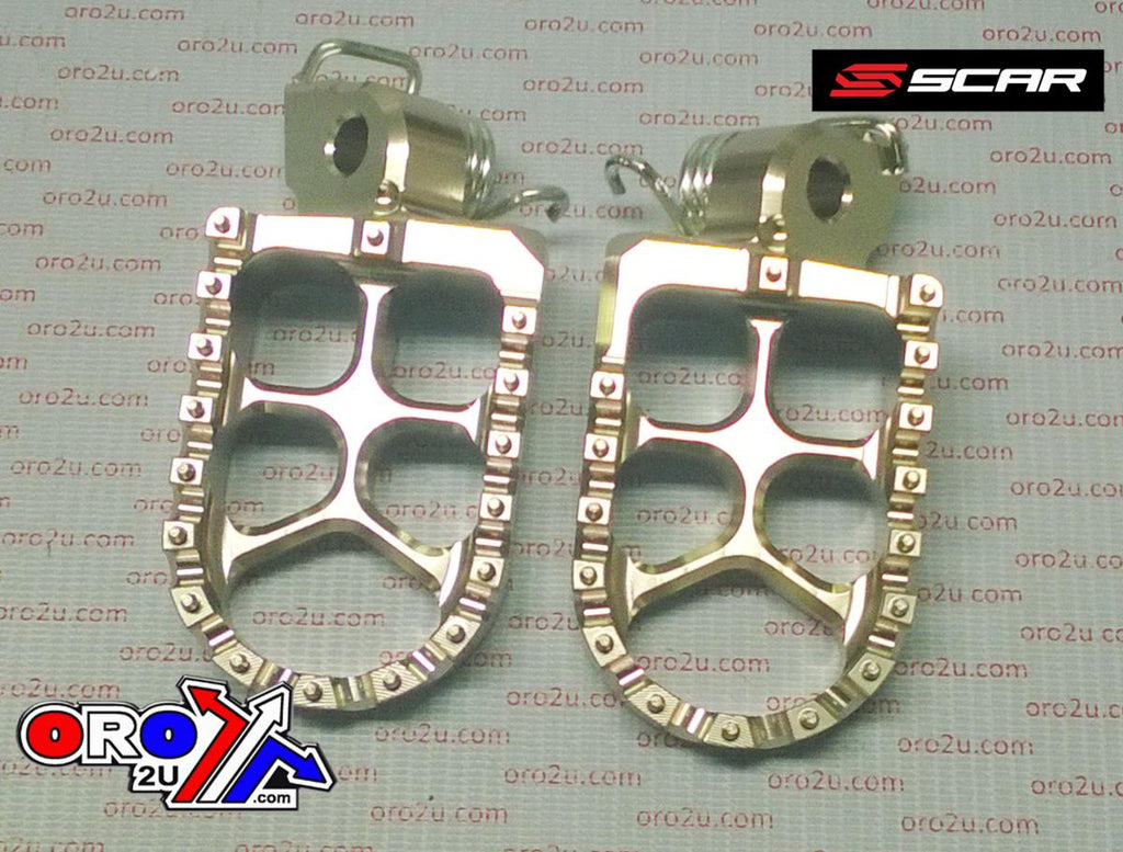 EVO FOOTPEGS TITANIUM COLOR 98-26 KTM SX EXC HUSABERG HUSQVARNA SHERCO BETA GASGAS 57mm SCAR S5510T