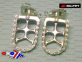 EVO FOOTPEGS TITANIUM COLOR 98-26 KTM SX EXC HUSABERG HUSQVARNA SHERCO BETA GASGAS 57mm SCAR S5510T