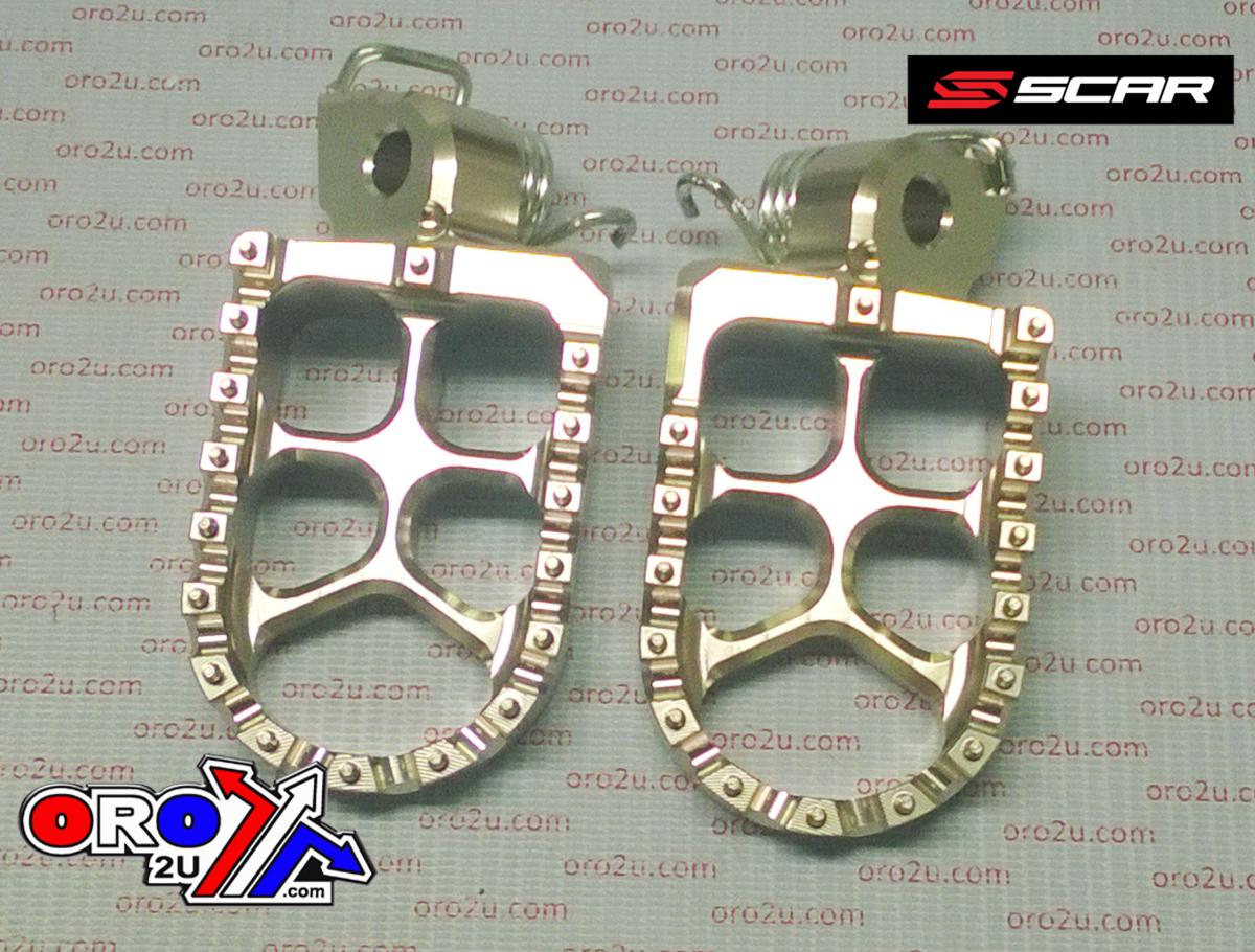 EVO FOOTPEGS TITANIUM COLOR 98-26 KTM SX EXC HUSABERG HUSQVARNA SHERCO BETA GASGAS 57mm SCAR S5510T