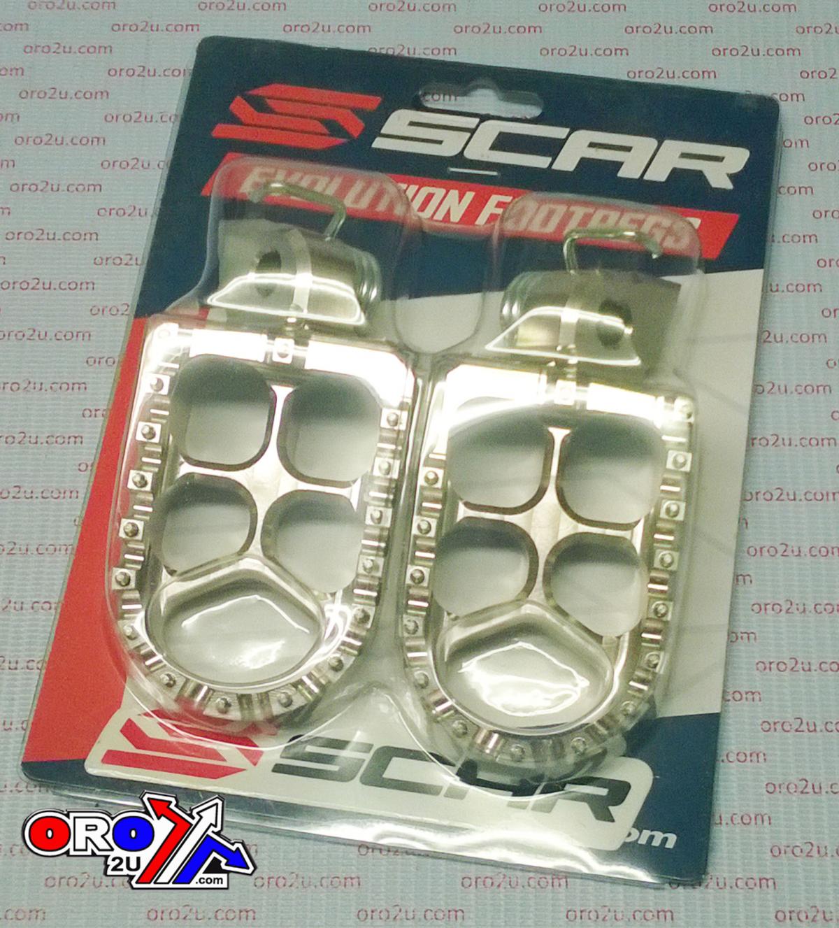 EVO FOOTPEGS TITANIUM COLOR 98-26 KTM SX EXC HUSABERG HUSQVARNA SHERCO BETA GASGAS 57mm SCAR S5510T