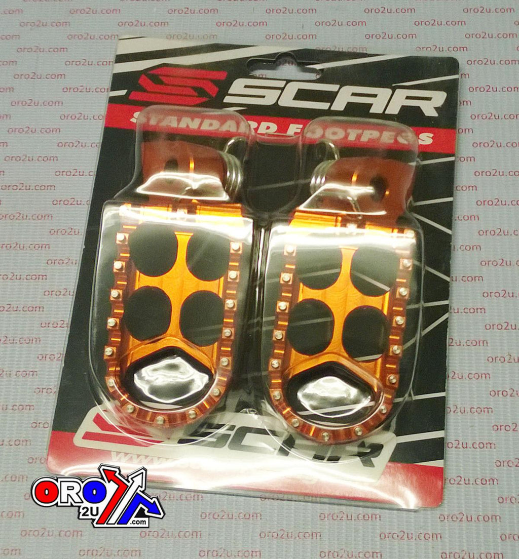 STANDARD FOOTPEGS ORANGE 98-23 KTM SX-E SX EXC 5 50 65 125 150 250 300 350 450 500 48mm SCAR S5211OR