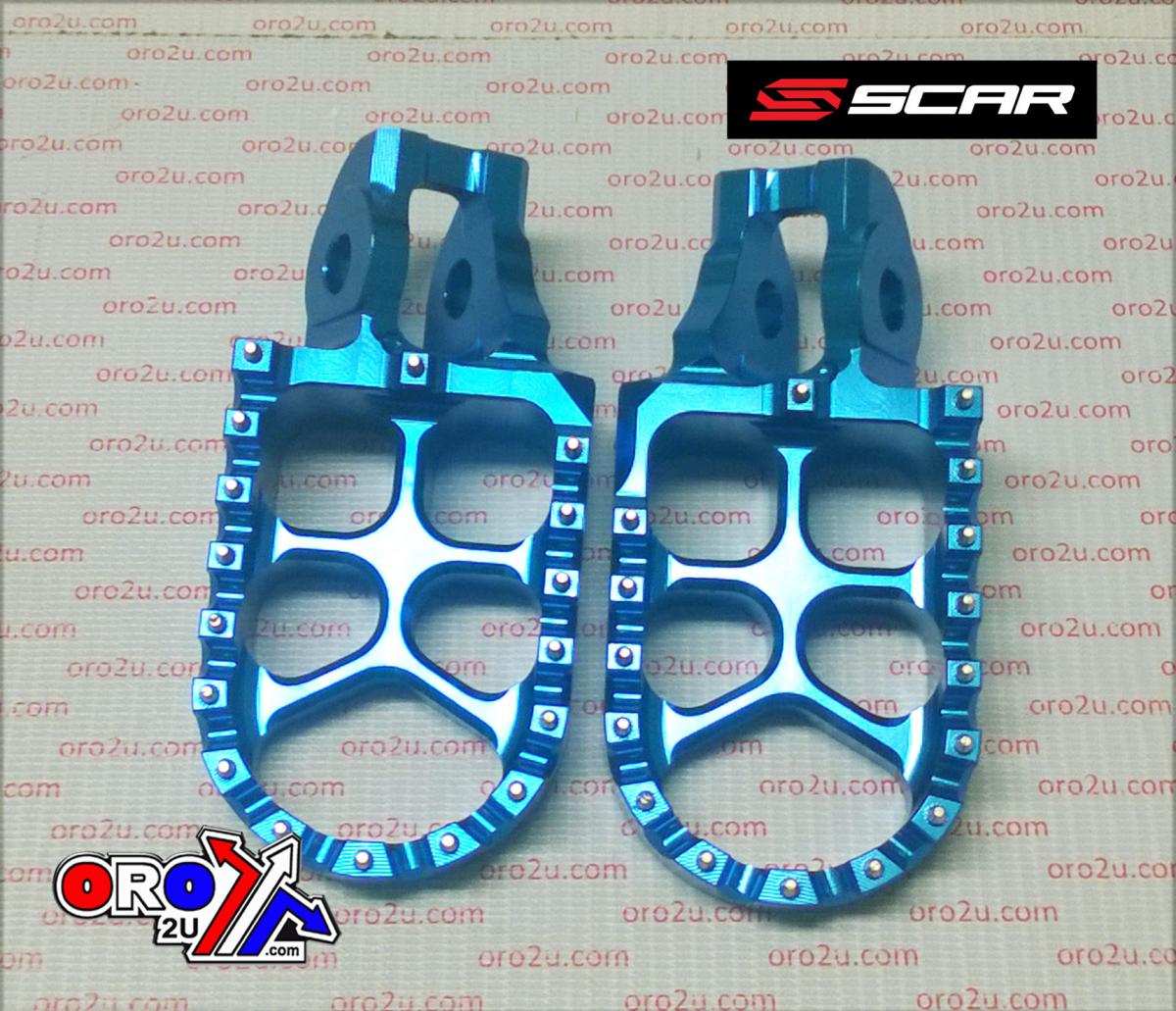 EVO FOOTPEGS BLUE 16-24 GAS GAS HUSQVARNA KTM EC EXC FC FE FS MC SX TC TE TX XC 57mm SCAR S5511B