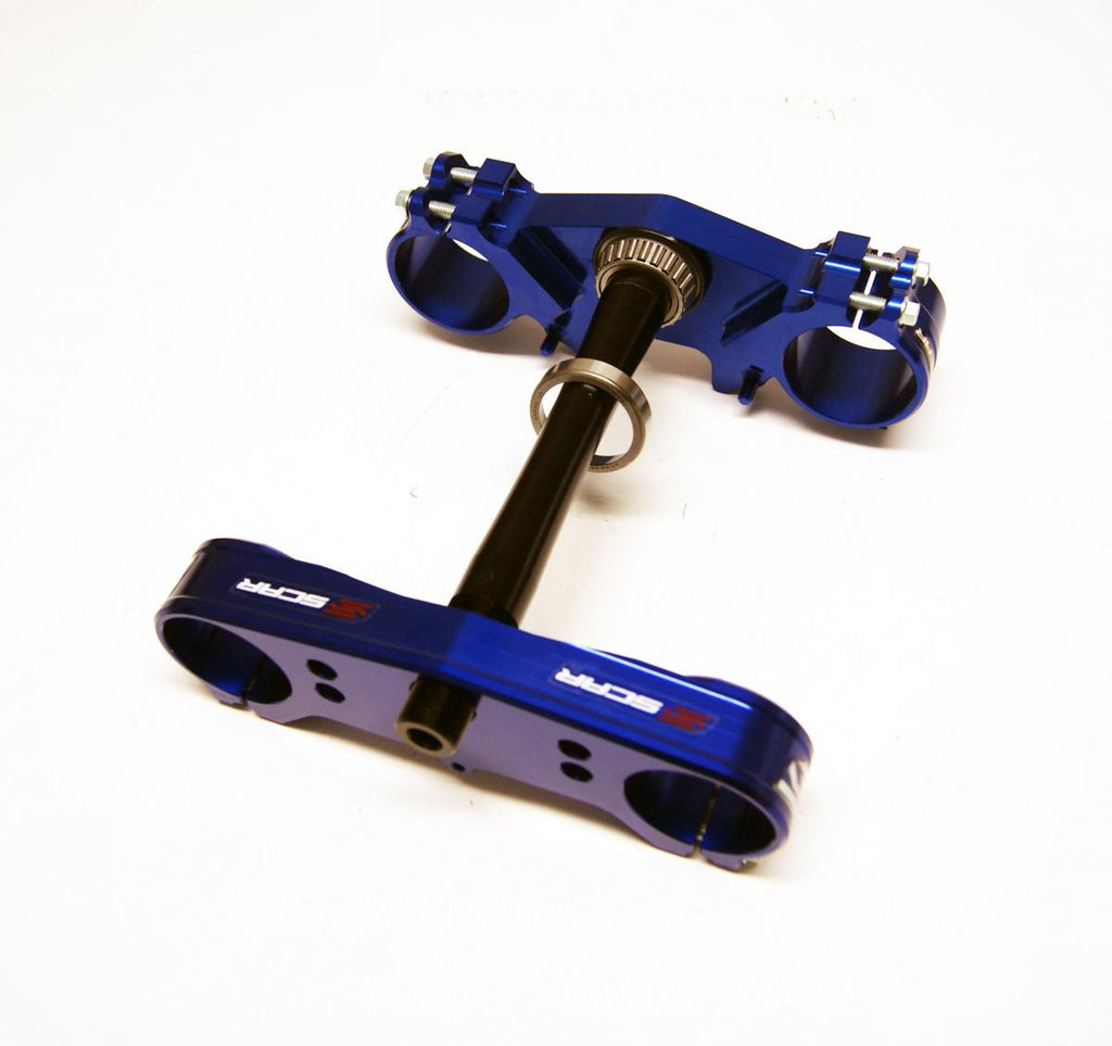 TRIPLE CLAMPS BLUE 21-26 FANTIC XX 125 25mm OFFSET SCAR S1426