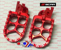EVO FOOTPEGS RED 02-26 HONDA KAWASAKI CR CRF KX 125 150 250 300 450 1000 1100 57mm SCAR S3515R