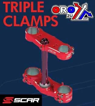 TRIPLE CLAMPS RED CRF OFFSET 22mm SCAR S2420