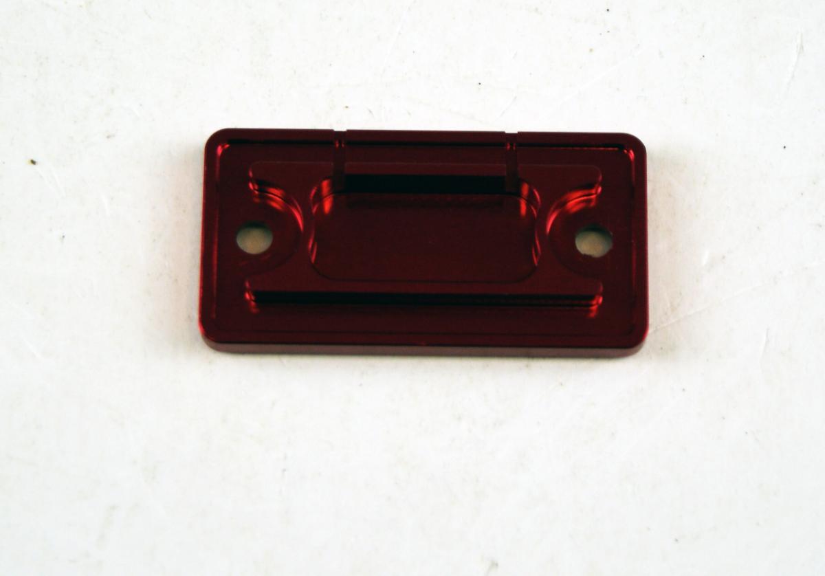 FRONT BRAKE RESERVOIR COVER RED 93-26 KAWASAKI SUZUKI YAMAHA KX KLX RM RM-Z RMX YZ WR SCAR 1801