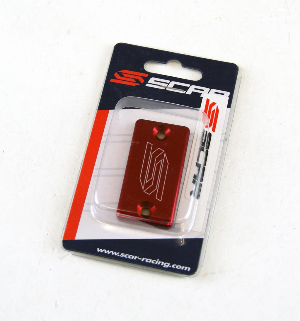 FRONT BRAKE RESERVOIR COVER RED 93-26 KAWASAKI SUZUKI YAMAHA KX KLX RM RM-Z RMX YZ WR SCAR 1801