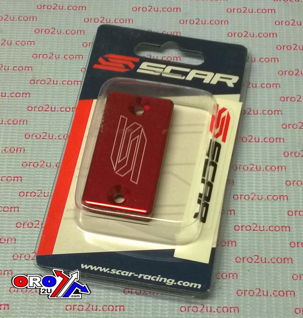 FRONT BRAKE RESERVOIR COVER RED 93-26 KAWASAKI SUZUKI YAMAHA KX KLX RM RM-Z RMX YZ WR SCAR 1801