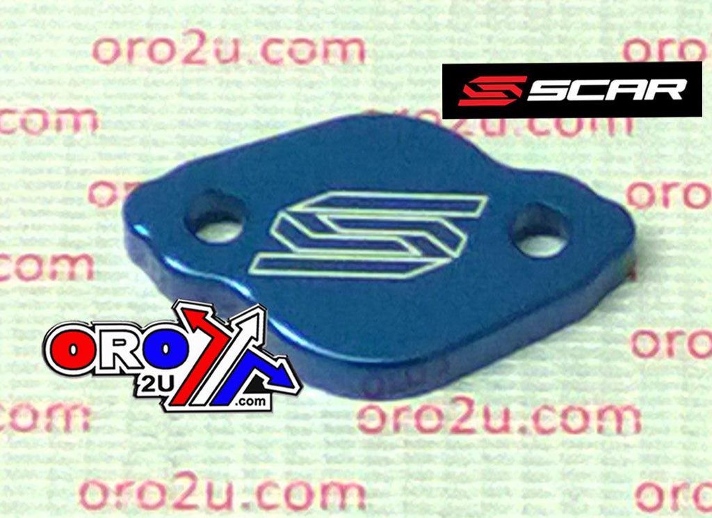 REAR BRAKE RESERVOIR COVER BLUE 03-26 FANTIC TM YAMAHA XE XX EN MX YZ WR XT 65 125 250 450 SCAR 1901