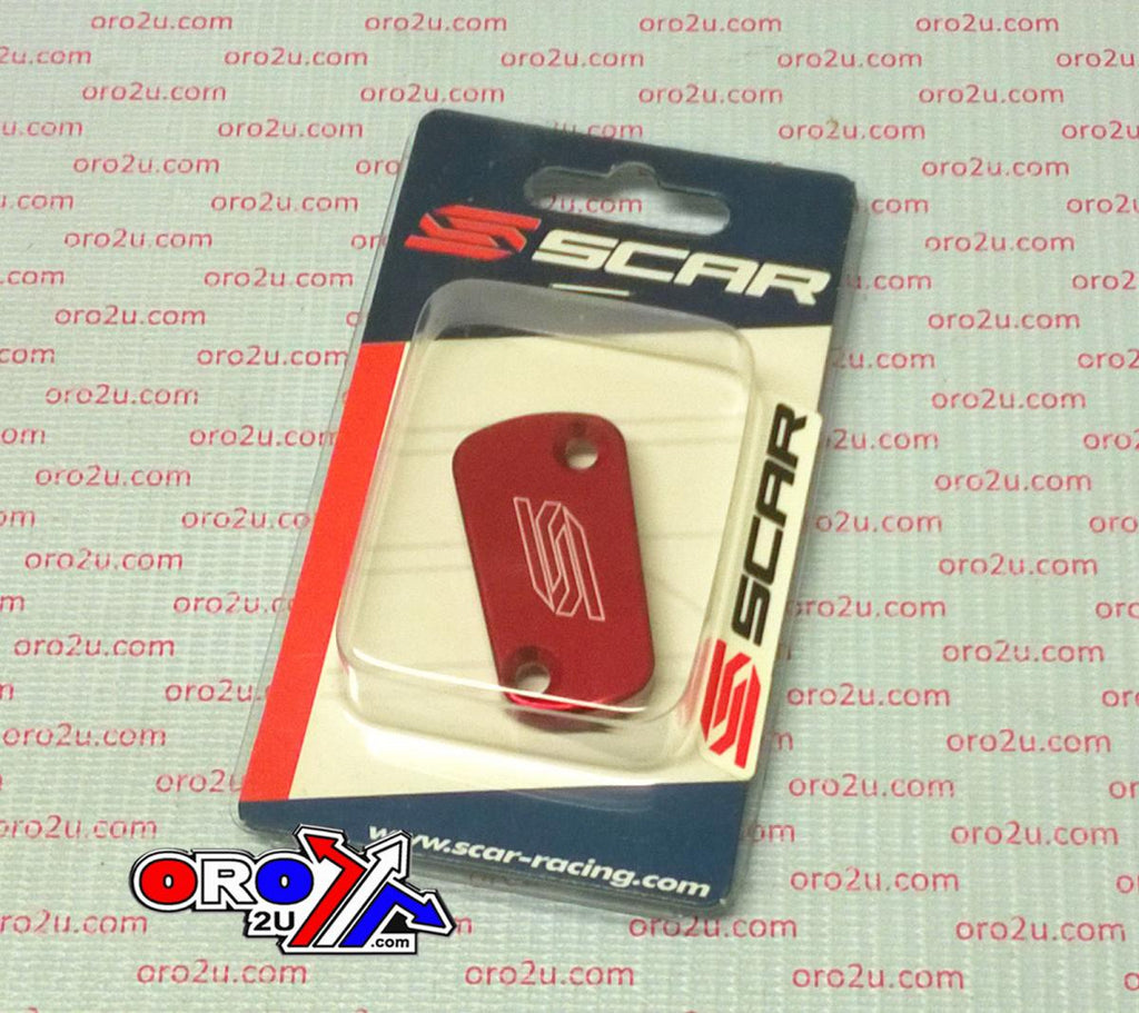 REAR BRAKE RESERVOIR COVER RED 03-26 KAW SUZ KX KLX KFX RM RM-Z RMX 125 230 250 300 450 SCAR 3901
