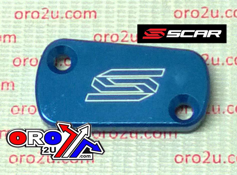 REAR BRAKE RESERVOIR COVER BLUE 03-26 KAW SUZ KX KLX KFX RM RM-Z RMX 125 230 250 300 450 SCAR 3901B