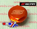 REAR BRAKE RESERVOIR COVER ORANGE 04-26 KTM SX EXC XC 125-525 SCAR 5901