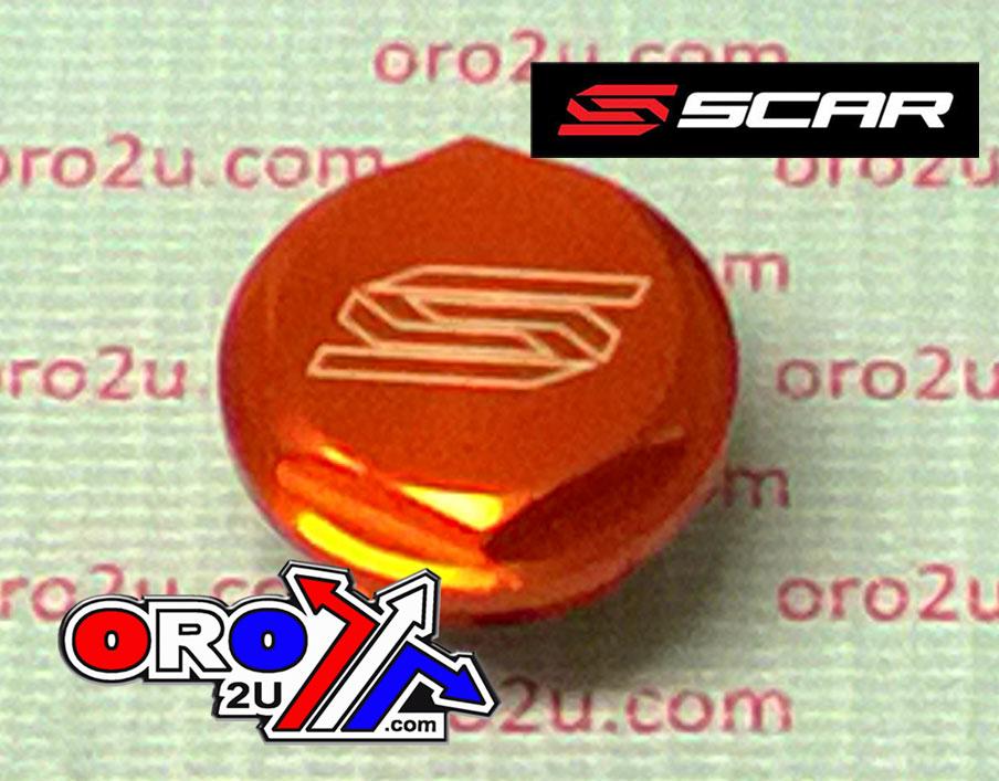 REAR BRAKE RESERVOIR COVER ORANGE 04-26 KTM SX EXC XC 125-525 SCAR 5901