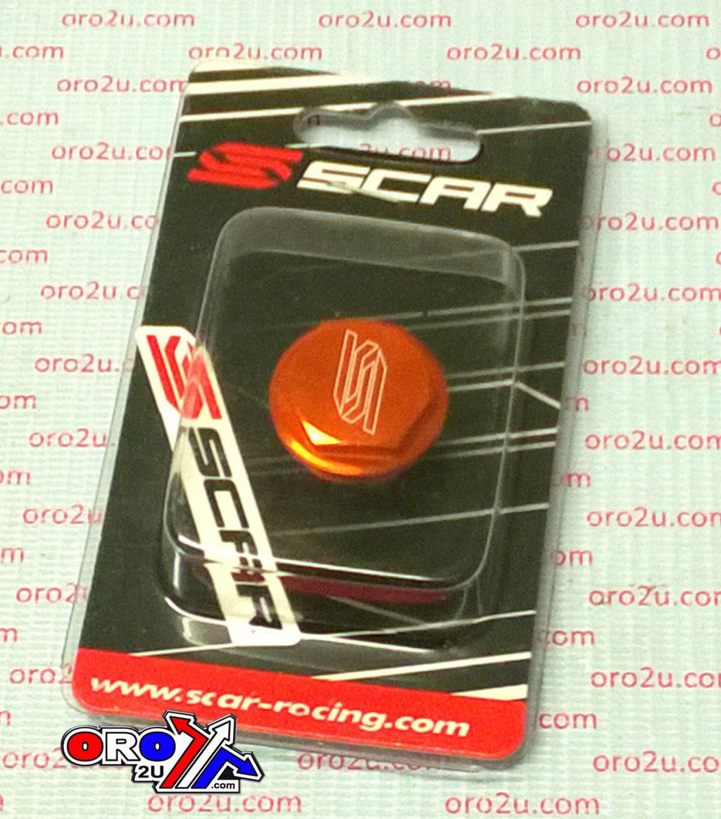 REAR BRAKE RESERVOIR COVER ORANGE 04-26 KTM SX EXC XC 125-525 SCAR 5901