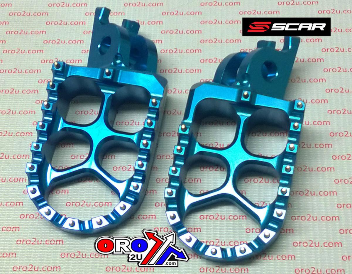 EVO FOOTPEGS BLUE CRF KXF ALUMINIUM BILLET SCAR S3515B